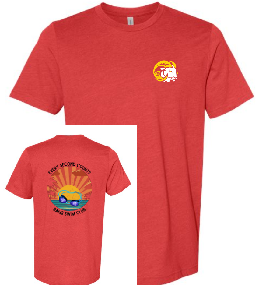 SEP RAMS Swim  Every Second Tee/Hoodie/Crew YOUTH Sizes