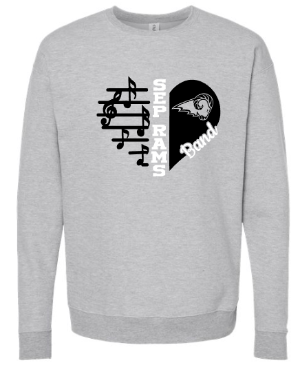 SEP Marching RAMS Heart Crew/Hoodie (ADULT and YOUTH sizing)