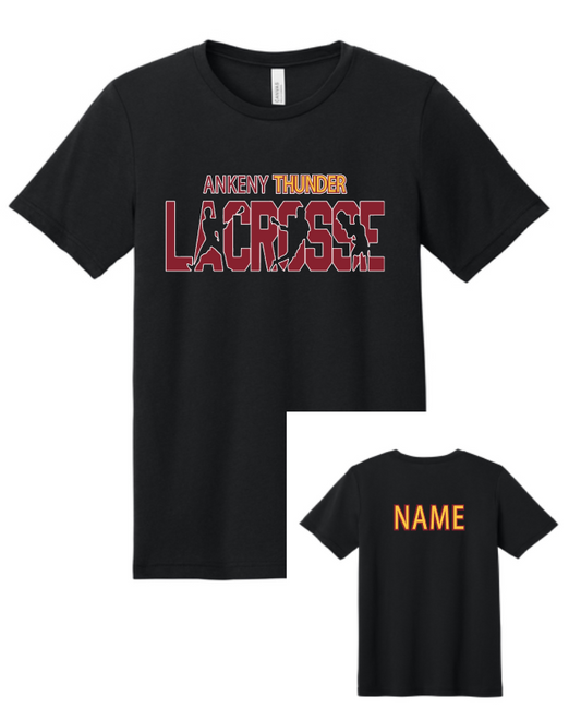 Ankeny Thunder Lacrosse Tee BLACK (Adult and Youth)