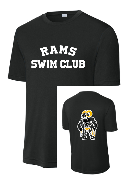 RAMS Swim Club Tee Performance Type (Dri-Fit) (Adult and Youth Sizes)