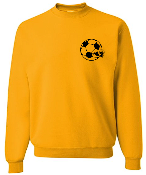 SEP RAMS Soccer Ball front Tee/Crew/hoodie (Adult and Youth)